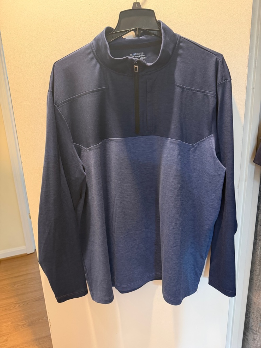 Vineyard Vines Navy OTG Zip Mock-Neck Pullover